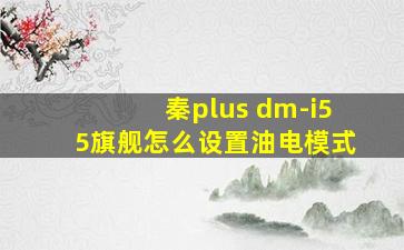 秦plus dm-i55旗舰怎么设置油电模式